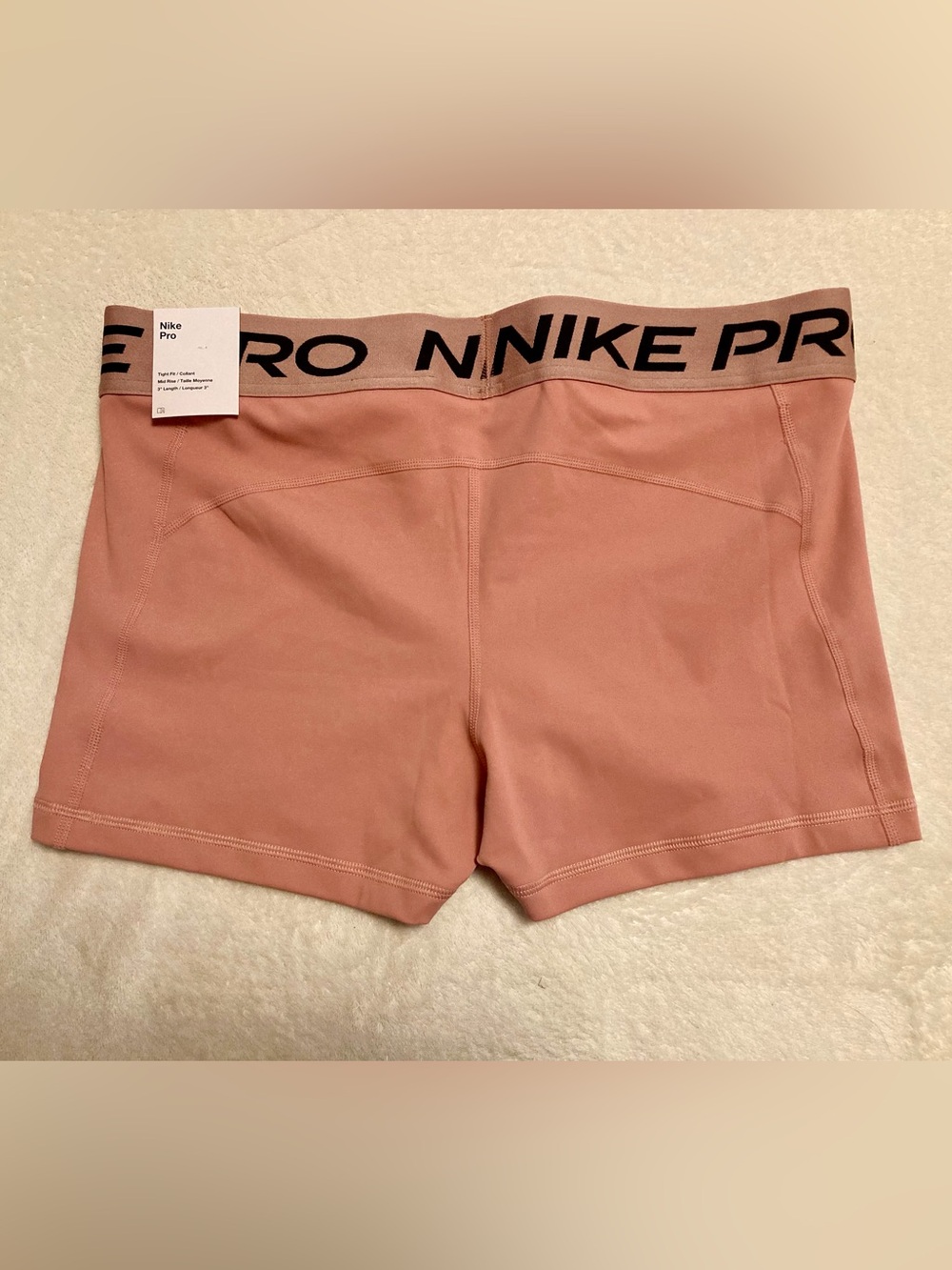 NWT Nike Pro Dri-FIT High-Waisted 3” Training Shorts Pink XL